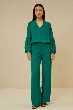 Blouses*By bar vienna satin stripe blouse | evergreen