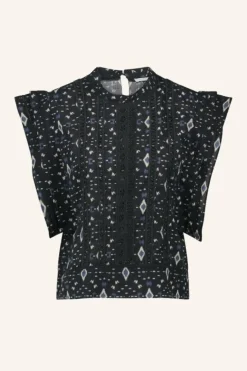 Blouses*By bar xena midnight ikat blouse | midnight ikat